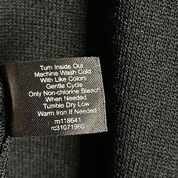 Lane Bryant Dress Black Knit Textured Design Deep V-Neck Classic‎ Size 14/16 - Picture 7 of 8